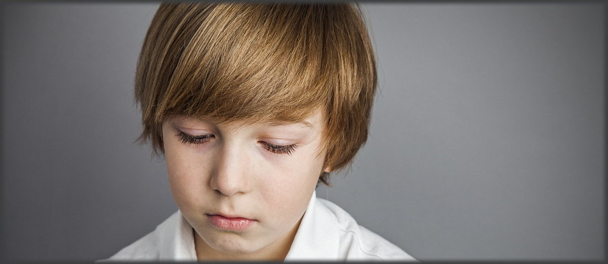 Sad young boy