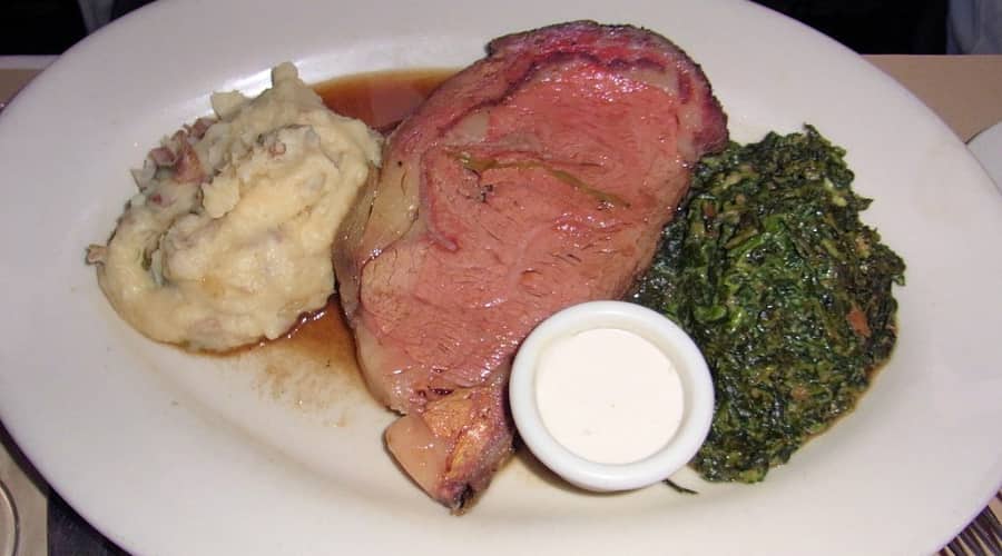 Dinner Plate with Prime Rib