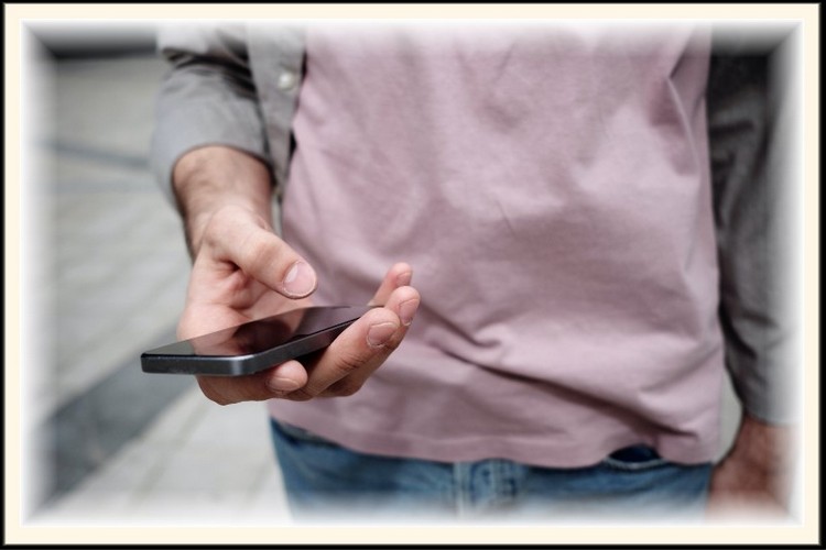 Young man with phone