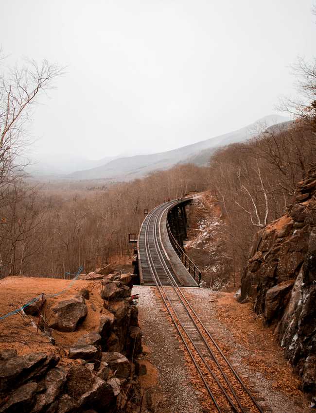 Railroad and trestle bridge