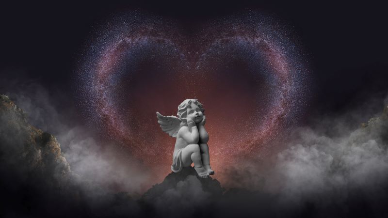 Cupid thoughtful