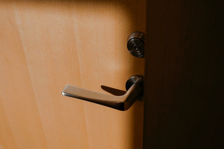 Close-up of door handle