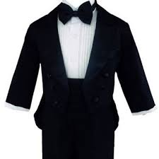 Silhouette of teenager in tuxedo