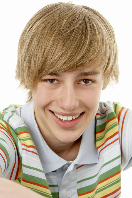 Portrait of smiling teenage boy