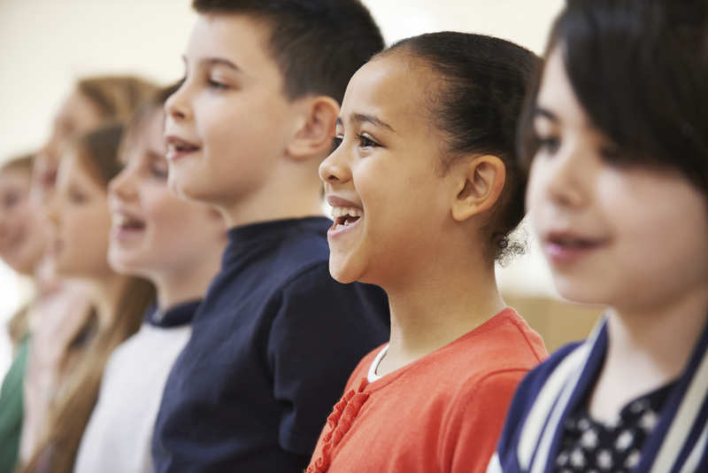 Group of children singing