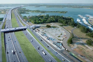 Aerial view of I-35