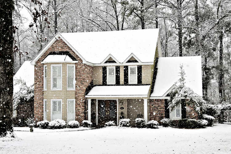 House in snow