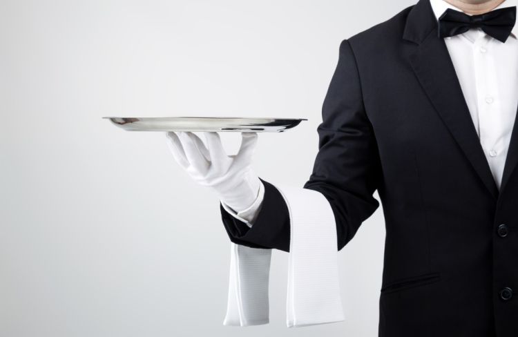 A waiter at work
