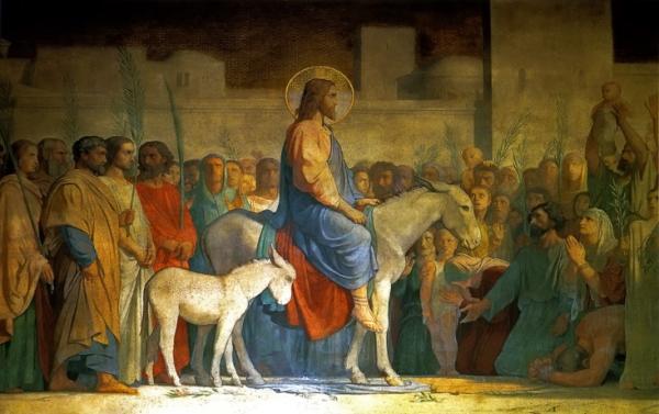 Man riding a donkey