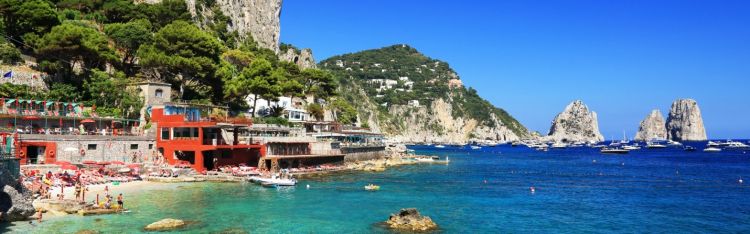 View looking along a coastline