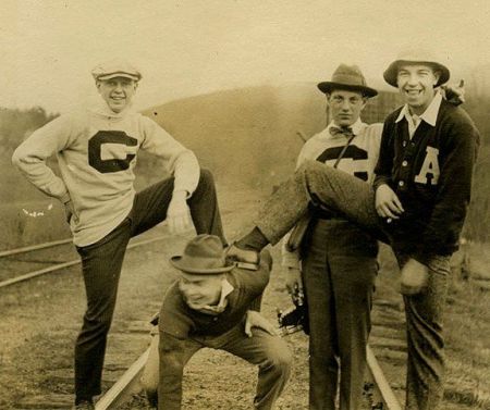 Jordan (L) wearing University of Colorado sweater