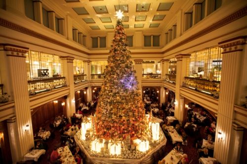 Christmas Tree in Walnut Room of Marshall Fields