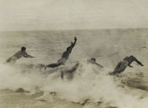 Boys Diving in Gulf of Mexico