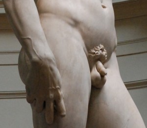 Micelangelo’s David, closeup